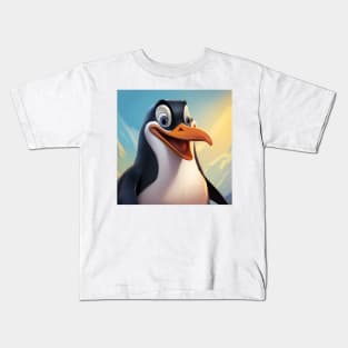 Cartoon Penguin 3 Kids T-Shirt